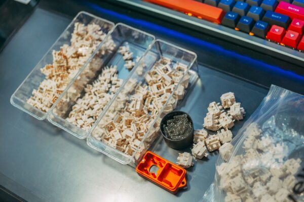 Switches de teclado mecânico expostos, essenciais para entender como escolher teclado e mouse